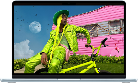 MacBook Air de 13 inchi, care prezintă ecranul Liquid Retina