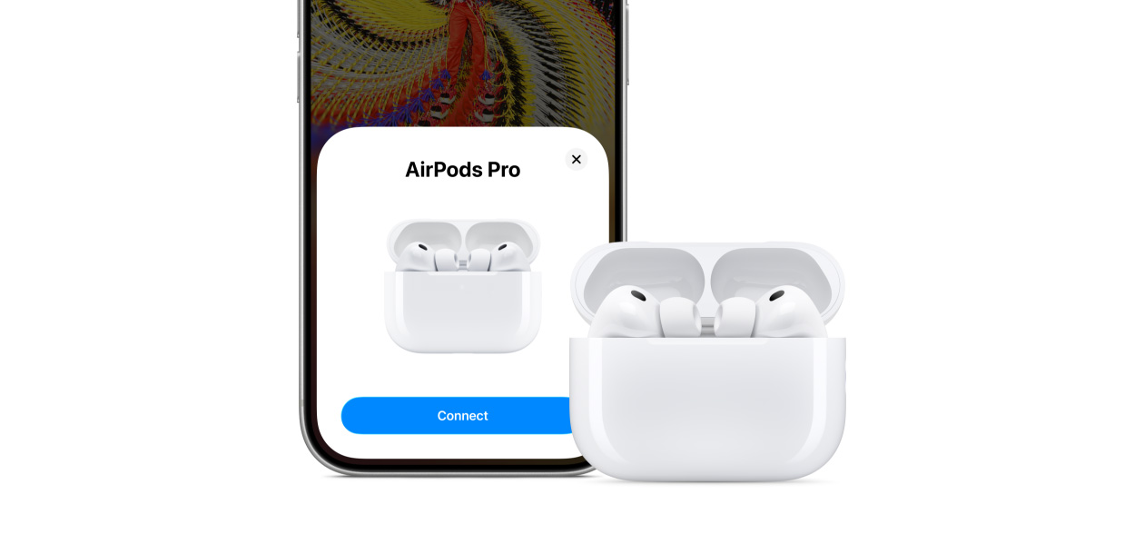 iPhone 17 Pro, Λειτουργία Συνδεσιμότητα στην οθόνη, AirPods Pro 3 και θήκη φόρτισης MagSafe (USB‑C), κινούμενο γραφικό