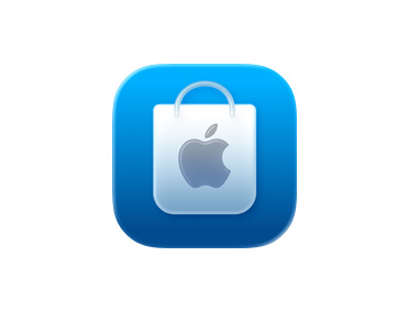 Aplikace Apple Store, ikona s modrou nákupní taškou