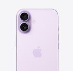 iPhone 17, tył obudowy w kolorze lawendy, system dwóch aparatów Fusion w lewym górnym rogu urządzenia
