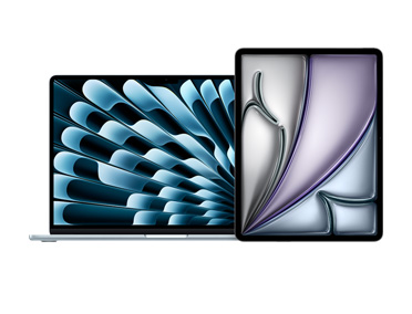 MacBook Air i iPad ustawione obok siebie